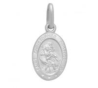 Acotis Silver Pendant St Christopher Oval G6287 - Elegant - Sterling Silver