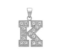 Acotis Silver Pendant Zirconia Initial G6126/K - Exclusive - Sterling Silver