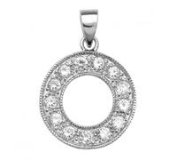 Acotis Silver Pendant Zirconia Initial G6126/O - Classic Look | - Sterling Silver