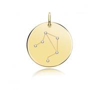 Acotis Silver Zodiac Constellation Libra Gold Plated G61101GP - - Sterling Silver / Gold Plated