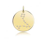 Acotis Silver Zodiac Constellation Pisces Gold Plated G61105GP - - Sterling Silver / Gold Plated