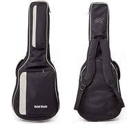 Acoustic and Classical Guitars Gig Bag 3/4 Size (36 inch) by Hola! Music, Deluxe Series with 15mm Padding, Black