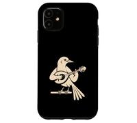Acoustic Bird Playing Banjo Mandolin Music Case for iPhone 11