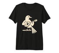 Acoustic Bird Playing Banjo Mandolin Music Premium T-Shirt
