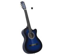 Acoustic Cutaway Guitar 38" Blue Basswood 6-String Nylon 63cm Scale Beginners2.3