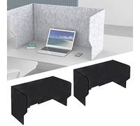 Acoustic Desk Divider 2 Pack Freestanding Privacy Screens Noise Reduction & Visual Distraction Barriers 0.35" Thick Office Partitions for Remote Learning & Classrooms