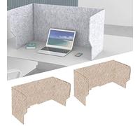 Acoustic Desk Divider 2Piece Free Standing Privacy Screens Noise Reduction & Visual Distraction Shield 0.35 Inch Thick Office Partitions for Remote Learning & Classrooms