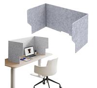 Acoustic Desk Divider, 60~120cm Stand Up Freestanding Felt Privacy Panel, Sound Proof Dividers, U-Shaped Desktop Separator Panel, For Classroom Home Office Schools Workstations(Lightgray,120cm)