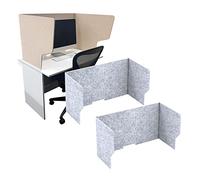 Acoustic Desk Divider 60/80/100 cmFreestanding Soundproof Partition Walls Noise & Visual Distraction Reduction 2Piece Acoustic Screen for Classroom Student Privacy