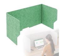 Acoustic Desk Divider, 80cm Felt Privacy Partition, Noise-Reducing U-Shaped Screen, Office Partition Wall, Available in Gray/Blue/Green/Wine Red/Dark Gray
