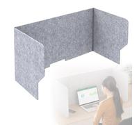 Acoustic Desk Divider, Felt Privacy Partition, Noise-Reducing U-Shaped Office Screen, 80cm Partition Wall