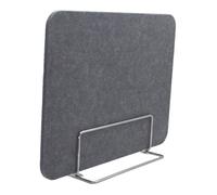 Acoustic Desk Divider Felt Privacy Screen 40x60 cm Gray Noise Reduction & Visual Distraction Protection with Durable Metal Clips SelfSupporting Design