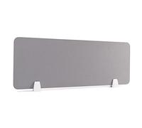 Acoustic Desk Divider Panel 80x30cm - Grey, Easy Installat, Removable r, Enhanced Privacy Solut, Noise Reduct for Offices & Recept Areas