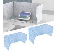 Acoustic Desk Divider Set of 2 FreeStanding Privacy Screens for Offices Noise Reduction & Visual Distraction Control 0.35 Inch Thick Ideal for Remote Learning & Classrooms
