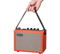 Acoustic/Electric Guitar Amplifier, 15 Watt Portable Bluetooth Amp for Guitar Acoustic/Electric with Reverb Effect, 2 Band EQ,Orange