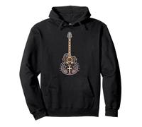 Acoustic Electric Guitar Cross Christian God Jesus Crucifix Pullover Hoodie