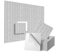 Acoustic Foam 12 Pack 30x30x0.9cm Square Self Adhesive Acoustic Panel Noise Insulation Sound Proof Wall Panels For Home Offices Studio(Gray)