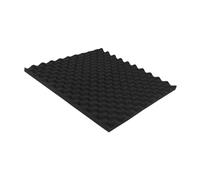 Acoustic Foam Egg Crate Black Sponge Wave Surface for Studios | Churches, Equipment Halls, Ceiling Use, Echo Absorption, Sound Absorption, Noise Reduction, High Density Acoustic Treatment