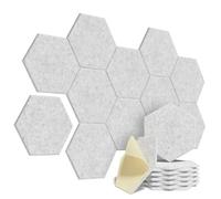 Acoustic foam panels 12/6/1 Pack HexagonalSelf-adhesive Acoustic Panels Sound Proof Foam Y-Lined Design to Absorb Noise Eliminate Echoes Black(Type 6,9MM 12 PACK)