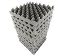 Acoustic Foam Panels, 12Pcs Noise Absorbing Blocker Acoustic Treatment Broadband Sound Absorbing Foam for Home Studio Theater KTV, 30 X 30 X 5cm (Grey)