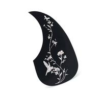 acoustic Guards Self Adhensive Bird And Flower Guitar Pickguard Comma Type Wood Guitar Strum Baffle Folk Guitar Guitar Case Panel Protection Board
