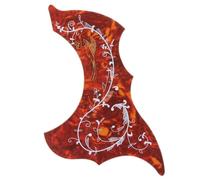acoustic Guards Self Adhensive Gold Phoenix And Dragon Pattern Acoustic Guitar Pickguard Pick Guard Sticke Stringed Instruments Guitar Parts(Red)