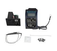 Acoustic Guitar 5 Band EQ Equalizer Pre Wired Guitar Preamps Piezo Pickup with Tuner Function Professional Sound Control for Musicians Plastic Electronic Components