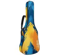 Acoustic Guitar Bag, Soft Guitar Case with 2 Pockets and Back Hanger Loop for 40 41 42 Inch Electric Bass Classical Guitars, Seamless Zig Zag Pattern