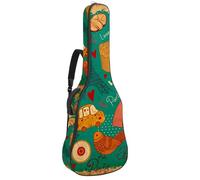 Acoustic Guitar Bag Vintage Retro Paris Eiffel Tower Love Cake Adjustable Shoulder Strap Guitar Case Gig Bag 40 41 42 Inch