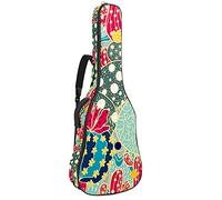 Acoustic Guitar Bag with Pocket 0.4In Padding Sponge Extra Thick Waterproof Oxford Cloth Guitar Case Gig Bag with Handle Shoulder Strap Overlord Tree Cactus