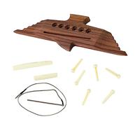 Acoustic Guitar Bridge, 10PCS 6 String Acoustic Guitar Bridge Set Acoustic Guitar Bridge Pins Guitar Parts with Saddle Nut Pin Pickup for Acoustic Guitar