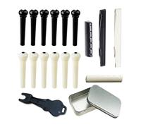 Acoustic Guitar Bridge Pin and Saddle Set, Metal Removal Tool Set Suitable for Tone Resonance Acoustic Pin, Metal Pin Remover Duffle