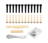 Acoustic Guitar Bridge Pin With ABS Saddles & Metal Puller Tool For Quick String Replacement ABS Guitar Bridge Pins