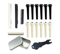 Acoustic Guitar Bridge Pin with ABS Saddles & Metal Puller Tool for Quick String Replacement ABS Pins Pin Installation Professional