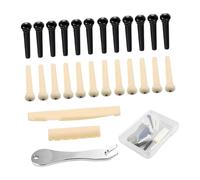 Acoustic Guitar Bridge Pin With ABS Saddles & Metal Puller Tool For Quick String Replacement Guitar String Pins Set