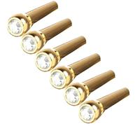 Acoustic Guitar Bridge Pins 12pcs Guitar Strings Nail For Brass Folk Metal Copper Pins Fixed Cone(White)