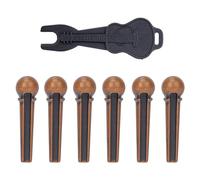 Acoustic Guitar Bridge Pins Pegs With Bridge Pin Puller Replacement Pin Puller Remover Guitar Parts Enduring String Remover Maintenance Accessories Replacement