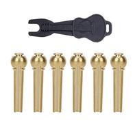 Acoustic Guitar Bridge Pins With Bridge Pin Puller Set Bass Guitar Bridge Pegs Stringed Instruments String Nail Remover Bass Guitar Bridge Pegs