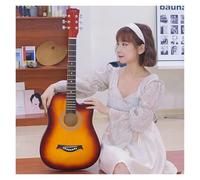 Acoustic Guitar Bundle For Beginners Adults Teens, Full Size Cutaway Guitarra Acustica Kit With Gig Bag Spruce-Top Easy To Play(Sunset,40 inches)