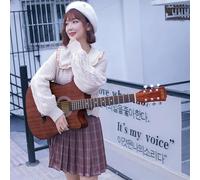 Acoustic Guitar Bundle For Beginners Adults Teens, Full Size Cutaway Guitarra Acustica Kit with Gig Bag Spruce-Top Easy To Play(Coffee,40in)