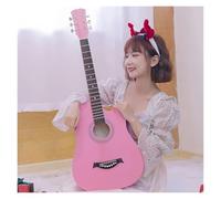 Acoustic Guitar Bundle For Beginners Adults Teens, Full Size Cutaway Guitarra Acustica Kit With Gig Bag Spruce-Top Easy To Play(Pink,40 inches)