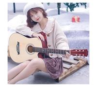 Acoustic Guitar Bundle For Beginners Adults Teens, Full Size Cutaway Guitarra Acustica Kit With Gig Bag Spruce-Top Easy To Play(Natural,38 inches)