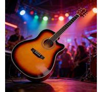 Acoustic Guitar Bundle Kit, Full Size Cutaway Design for Adults and Players, Includes Essential Accessories for Musicians