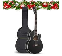 Acoustic Guitar Bundle Set for Beginners with Gig Bag, Strap, Tuner, Cutaway Design