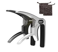 Acoustic Guitar Capo 2 pcs slive and black, for Acoustic and Electric Guitars with Pick Holder,Ukulele, Mandolin, Banjo, Guitar Accessories