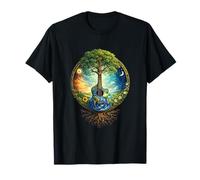 Acoustic Guitar Earth Day Tree of Life Nature Graphic T-Shirt