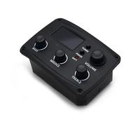 Acoustic Guitar EQ Preamp 70 * 48mm With Digital Procedding Tuner 3 Band EQ Equalizer With Tuner Guitar Pickup