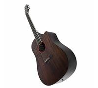 Acoustic Guitar, Fine Texture Folk Guitar Bright Tone Spruce and Mahogany Strong Penetration Low Pick Pressure for Adults for Travel (Retro Color)