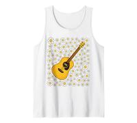 Acoustic Guitar Floral Flowers Guitarist Spring Summer Tank Top