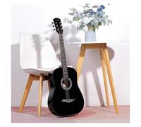 Acoustic Guitar For Beginner, Beginner Guitar For Teenager And Adults With Guitar Bag Brass Strings Capo String Pick(Black,41 inches)